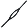 Mask strap, black silicone 16 mm